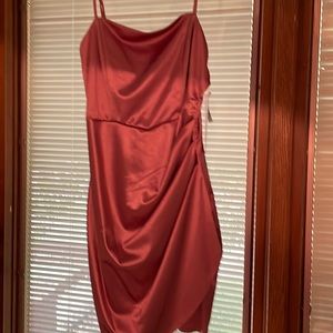 silk pink homecoming dress size small